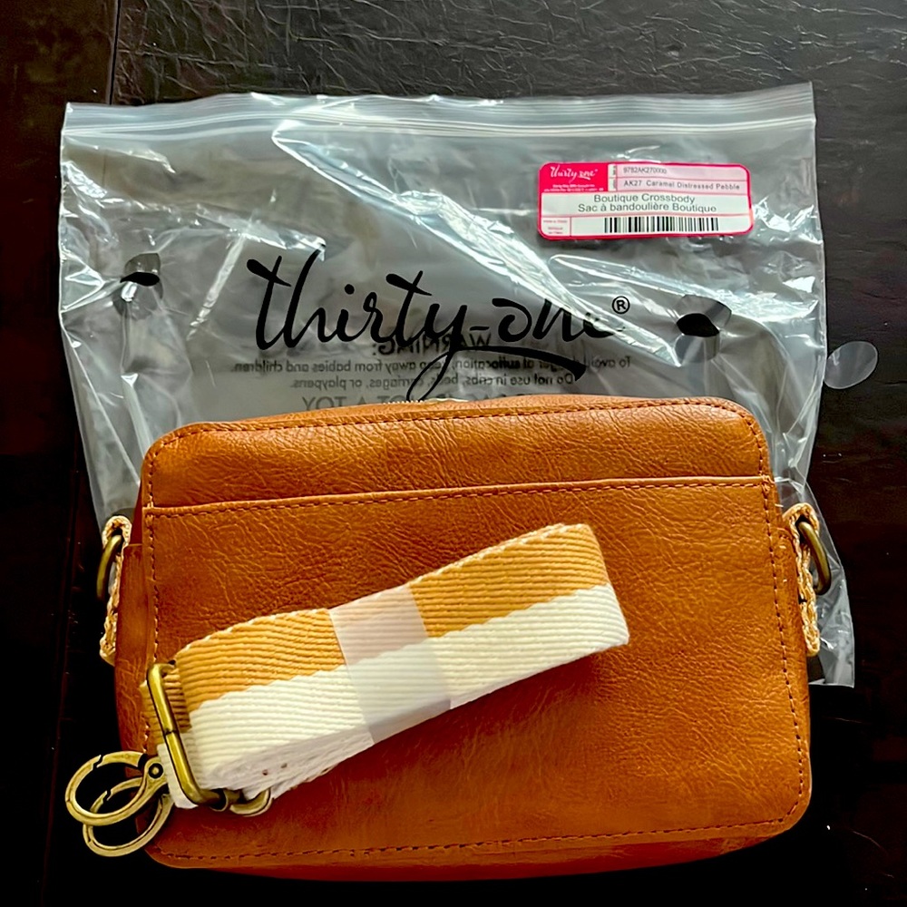 New Boutique Crossbody Carmel distressed pebble 31 bag